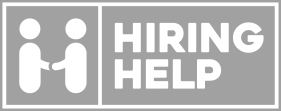 Hiring Help Logo Black and White